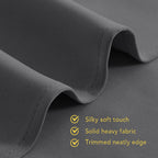NICETOWN Grey Blackout Curtain Panels for Bedroom, 2 Panels, W42 x L60 inches, Grey, Thermal Insulated Grommet Top Blackout Draperies and Drapes