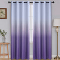 SimpleHome Ombre Gradient Purple White to Gray Curtains for Bedroom,52Wx84L