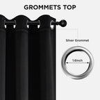 Joydeco Blackout Curtains 84 Inch Length 2 Panels Set, Thermal Insulated Long Drapes 2 Burg, Room Darkening Grommet Drapes for Living Room Bedroom Window