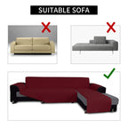 Easy-Going Sofa Slipcover L Shape Sofa Cover Sectional Couch Cover Furniture Protector Mat for Pets Dog Cat (Small, Christmas Red/Christmas Red)