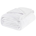 BEDELITE Fleece Blanket Soft Plush King Size Bed Blanket White 108"x90"