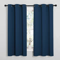 NICETOWN Room Darkening Curtains 63 inch Length 2 Panels, Thermal Insulated Grommet Blackout Curtains for Modern Casual Elegant Bedroom Kids Room Theme Decoration (Moroccan Blue, 2 Pieces, W42)