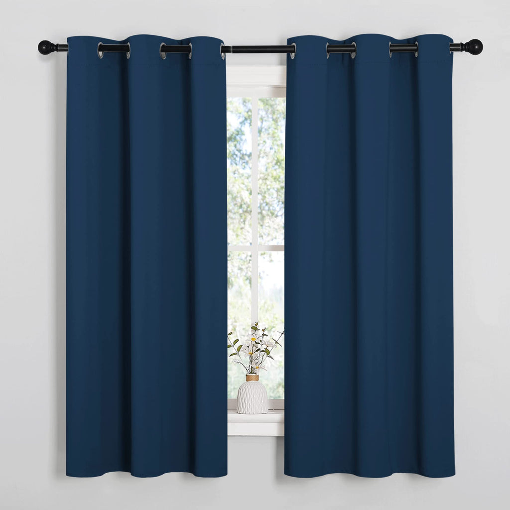 NICETOWN Grey Blackout Curtains for Bedroom 42" Wide x 63" Long 2 Panels