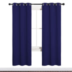 NICETOWN Blackout Draperies Curtains, All Season Thermal Insulated Solid Grommet Top Blackout Curtains/Drapes for Kid's Room (Royal Blue, 1 Pair, 34 x 72 inches)