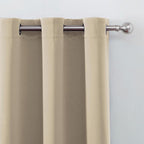 LEMOMO Blackout Curtains 52 x 120 Inch Long Beige Curtains Set of 2 Panels Room Darkening Curtains for Bedroom and Living Room