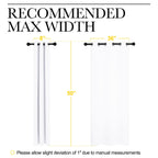 NICETOWN White Window Curtain Panels 50 inch Length, 50% Light Blocking Curtains for Bedroom & Dining Room Window (Set of 2, 42 inches x 50 inches)