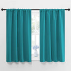 NICETOWN Peacock Blue Blackout Curtains Panels for Window, Thermal Insulated Rod Pocket Blackout Drapes/Draperies for Living Room (2 Panels, W42 x L45 inches)