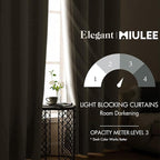 MIULEE Blackout Curtains 96 Inches Long for Bedroom Living Room Thermal Insulated Room Darkening Grommet Top Solid Light Blocking Drapery Set of 2 Window Panels Beige White