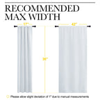 NICETOWN Greyish White Window Curtain Panels - Thermal Insulated Rod Pocket Room Darkening Curtain Sets for Bedroom (Platinum - Greyish White, 2 Panels, 42 in x 36 in (W x L))