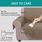 U-NICE HOME Reversible Recliner Chair Covers, Taupe