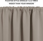 RYB HOME Cafe Blackout Curtains 24 inch Length, RV Curtains for Camper Windows, Mini Short Small Insulating Light UV Heat Blocking Privacy Half Window Tiers, Width 29 by Length 24, Sand, 2 Panels