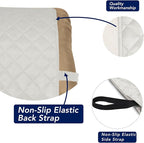 PureFit Reversible Quilted Sofa Cover, Water Resistant Slipcover Furniture Protector, Washable Couch Cover with Non Slip and Elastic Straps for Kids, Dogs, Pets (Small Recliner, Ivory/Ivory)