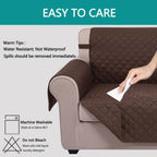 U-NICE HOME Loveseat Sofa Cover for 2 Cushion Couch, Chocolate