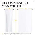 NICETOWN White Curtains, 50% Light Blocking Curtain Panels for Bedroom, Home Decoration Easy-Care Solid Rod Pocket Draperies/Drapes, Window Covering for Kitchen (2 Panels, 70 by 63, White)