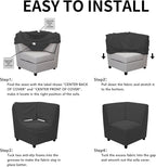 Easy-Going Stretch Sectional Corner Sofa Slipcover 1-Piece Couch Sofa Cover Furniture Protector Soft with Elastic Bottom for Kids, Pet, Spandex Jacquard Fabric Dark Gray