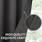 BGment Dark Grey Blackout Curtains for Bedroom 69 Inch Long - 2 Panels