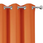 LEMOMO Blackout Curtains 66 x 54 Inch Long Orange Curtains Set of 2 Panels Room Darkening Curtains for Bedroom and Living Room