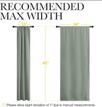 NICETOWN Window Curtains Blackout Drapes - Thermal Insulated Solid Rod Pocket Blackout Curtains/Draperies for Living Room (Greyish Green, One Pair, 34 by 45-Inch)