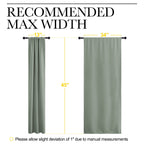 NICETOWN Window Curtains Blackout Drapes - Thermal Insulated Solid Rod Pocket Blackout Curtains/Draperies for Living Room (Greyish Green, One Pair, 34 by 45-Inch)