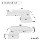 Easy-Going Sofa Slipcover L Shape Sofa Cover Sectional Couch Cover Furniture Protector Mat for Pets Dog Cat (X-Large,Gray/Gray)