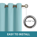 BGment Short Curtains for Small Window 54 Inch Long - Baby Blue 2 Panels