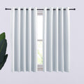 NICETOWN Room Darkening Draperies Curtains Panels, Window Treatment Thermal Insulated Grommet Room Darkening Curtains/Drapes for Bedroom (Greyish White, 2 Panels, 70 by 54)