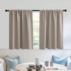 RYB HOME Short Blackout Curtains for Small Window Kitchen Bathroom Cafe RV