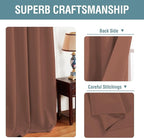 H.VERSAILTEX Blackout Curtain for Living Room Thermal Insulated Window Treatment Curtain Extra Long 96 inch Length Energy Saving Solid Grommet Top Blackout Drape, One Panel, Washed Spice, 52"W x 96"L