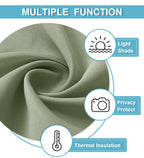 RYB HOME Short Sage Green Blackout Curtains for Small Bedroom Window Cafe