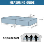 H.VERSAILTEX Velvet Stretch Couch Cushion Cover Plush Cushion Slipcover for Chair Loveseat Sofa Cushion Furniture Protector Seat Cushion Sofa Cover (2 Piece Large Sofa Cushion Covers, Bronze Brown)