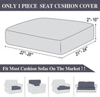 Couch Cushion Cover Seat Cushion Cover Stretch Armchair Cover Separate Sectional Sofa Slipcovers Furniture Protector(1 Piece for Seat or Sofa Backrest, Dark Grey)