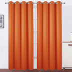 LEMOMO Blackout Curtains 52 x 90 Inch Long Orange Curtains Set of 2 Panels Room Darkening Curtains for Bedroom and Living Room