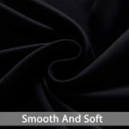 Yakamok Blackout Sliding Glass Door Curtains, Thermal Insulated Window Treatment Drapes for Patio Doors, Grommet Extra Wide Curtain Panels for Living Room, Bedroom (1 Panel, Black, 100W x 84L)