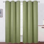 LEMOMO Sage Green Thermal Blackout Curtains/42 x 95 Inch/Set of 2 Panels Room Darkening Curtains for Bedroom