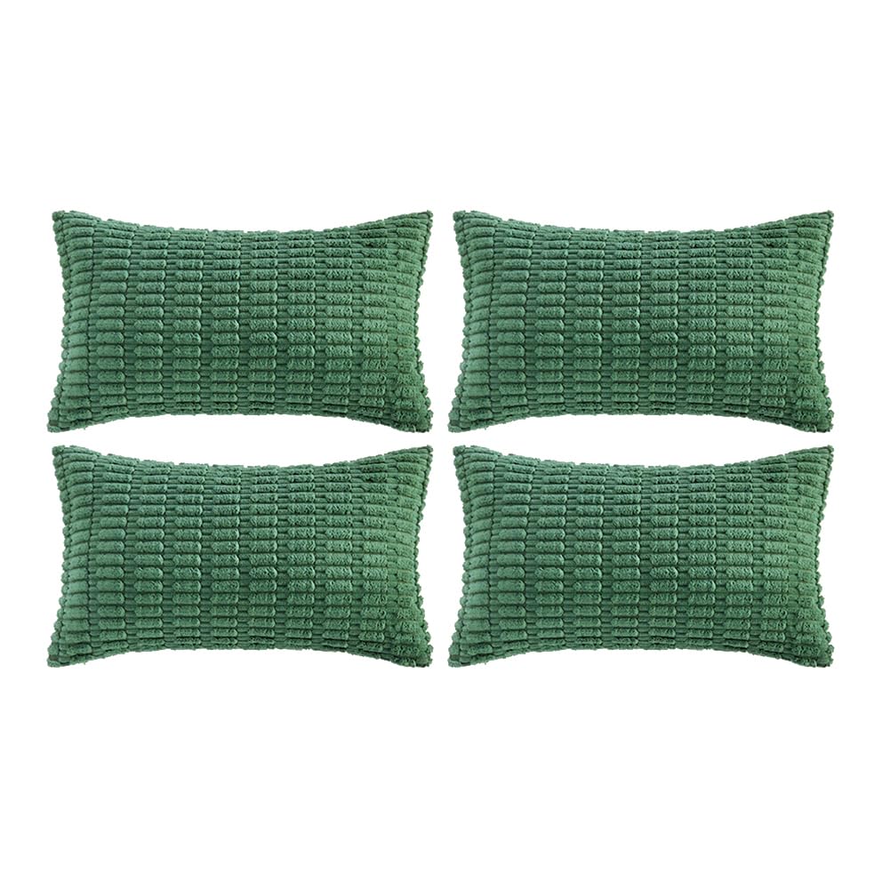 Fancy Homi 4 Packs Decorative Throw Pillow Covers for Living Room Couch Bed, Modern Farmhouse Boho Home Décor Accent Cushion Case, 24" x 16", Green Series