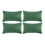 Fancy Homi 4 Packs Decorative Throw Pillow Covers for Living Room Couch Bed, Modern Farmhouse Boho Home Décor Accent Cushion Case, 24" x 16", Green Series