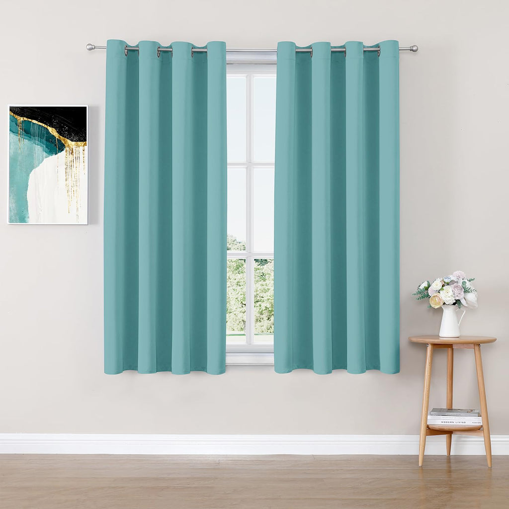 ChrisDowa Blackout Curtains for Bedroom and Living Room 63 Inches Long