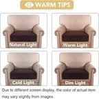 H.VERSAILTEX Velvet Stretch Couch Cushion Cover Plush Cushion Slipcover for Chair Cushion Furniture Protector Seat Cushion Sofa Cover (1 Piece Armchair Cushion Covers, Brown)