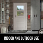 GORILLA GRIP 100% Waterproof All-Season WeatherMAX Doormat US Designed Natural Rubber, Stain and Fade Resistant, Low Profile Indoor Outdoor Door Mats, Easy Clean Patio Mat, 29x17, Stone Paws