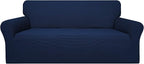 Easy-Going 100% Waterproof Couch Cover, Dual Waterproof Sofa Cover, Stretch Jacquard Sofa Slipcover, Leakproof Furniture Protector for Kids, Pets, Dog and Cat(Oversized Sofa, Navy)