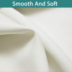 Yakamok Cream 100% Blackout Curtains 84 Inches Long for Bedroom 52" Wide