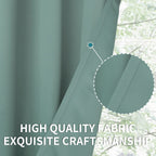 BGment Frosty Green Room Darkening Curtains 63 Inch for Bedroom - 2 Panels
