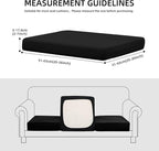 Outdoor Cushion Covers Set,8PCS Patio Furniture Couch Seat Slipcovers, Replacement for Sofa Sectional Chair(Cover，Only)