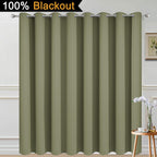 Yakamok Sage 100% Blackout Patio Door Curtain Panels W100 x L84,1 Panel