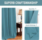 H.VERSAILTEX Blackout Curtain for Living Room Thermal Insulated Window Treatment Curtain Extra Long 108 inch Length Energy Saving Solid Grommet Top Blackout Drape, One Panel, Storm Blue, 52"W x 108"L
