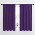 NICETOWN Kitchen Curtains, Short Blackout Curtains & Drapes, Home Decoration Window Treatment Cafe Curtain Panels with Rod Pocket (Royal Purple, 42-inch Wide x 54-inch Long, 2 Panels)