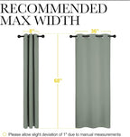 NICETOWN Greyish Green Room Darkening Curtains for Kitchen, Window Treatment Thermal Insulated Solid Grommet Room Darkening Curtains/Drapes for Bedroom (Set of 2, 42 inches Wide by 68 inches Long)