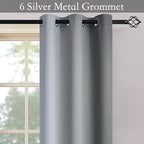 SimpleHome Ombre Room Darkening Curtains 36 inches Length for Bedroom,Grommet Gradient Light Blocking Grey Gradient Window Curtains for Living Room,2 Panels, 42x36 inches