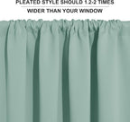 RYB HOME Cafe Blackout Curtains 24 inch Length, RV Curtains for Camper Windows, Mini Short Small Insulating Light UV Heat Blocking Privacy Half Window Tiers, Width 29 by Length 24, Aqua, 2 Panels