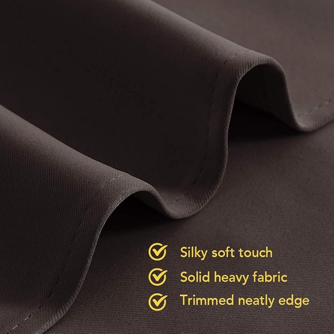 NICETOWN Blackout Window Curtains 70" L, 2 Panels, 34 inch, Toffee Brown, Grommet Top Room Darkening Thermal Insulated Vertical Window Drapes Modern for Flat/Apartment